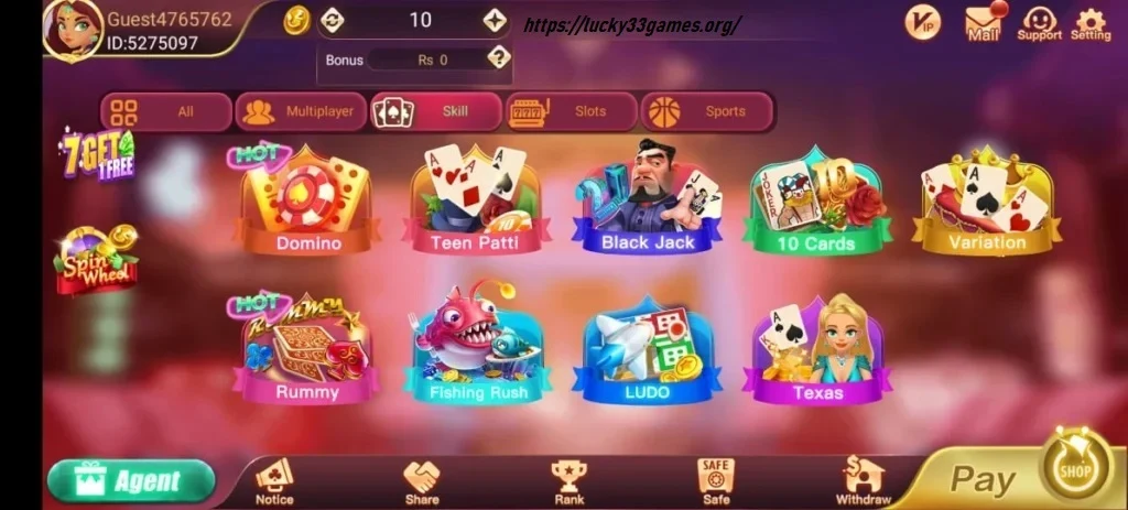 Lucky 34 Game